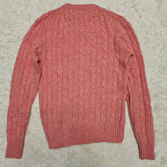 Vintage Glen Kaylin Pink 100% Pure Shetland Wool Knit Sequin Detail Sweater S - Picture 3 of 10